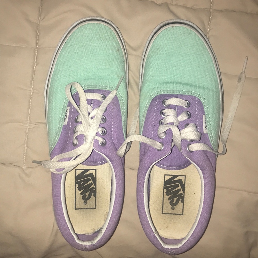 Colorful Vans off the wall sneakers